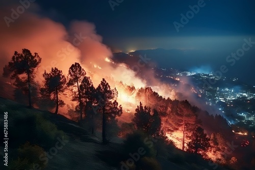 Forest fires with huge amounts of smoke due to burning of land © Salsabila Ariadina