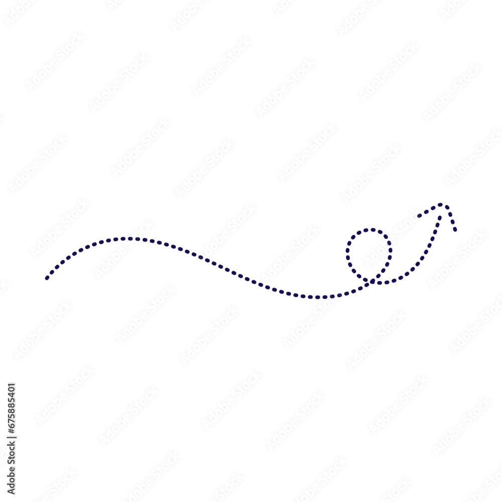 Naklejka premium Arrow Dash Line