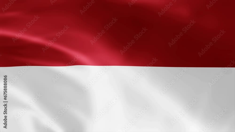 Monaco flag is waving 3D animation. Monaco flag waving in the wind. National flag of Monaco. Flag seamless loop animation 4k Monaco flag is waving 3D animation. Monaco flag waving in the wind. National flag of Monaco. Flag seamless loop animation 4k