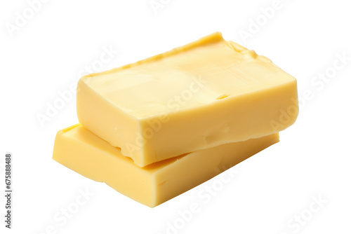 Butter isolated on transparent background.
