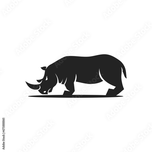 rhino logo template Isolated. Brand Identity. Icon Abstract Vector graphic