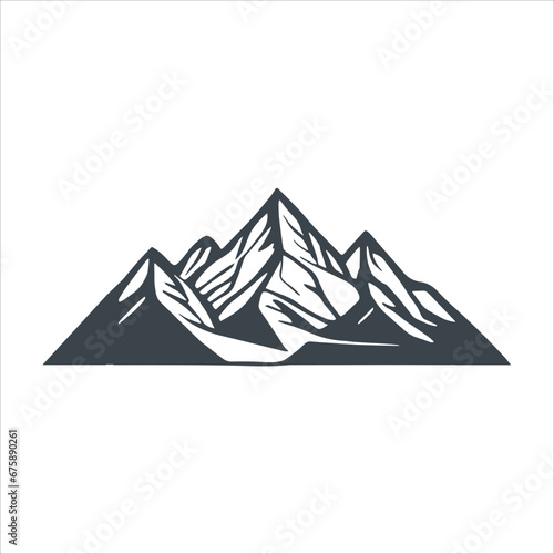 Mountain range concept design stock illustration