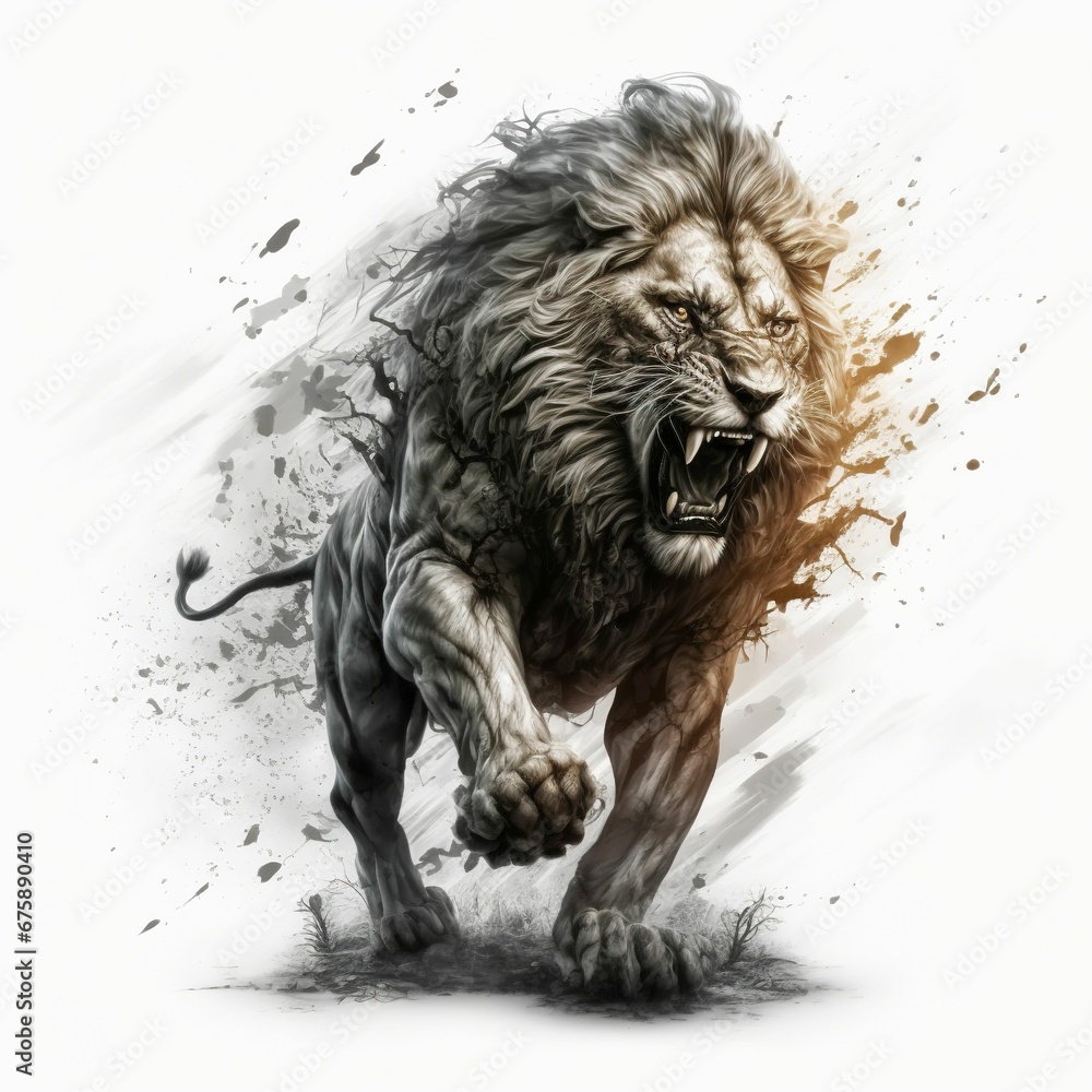 Obraz premium The lethal look of a lion