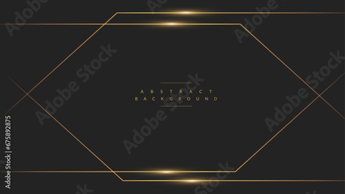 Futuristic abstract background. Glowing circle lines design. Modern shiny dark golden geometric lines pattern. Future technology concept. Suit for poster  banner  cover  presentation  we