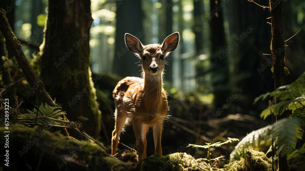 deer in the forest HD 8K wallpaper Stock Photographic Image Stock ...