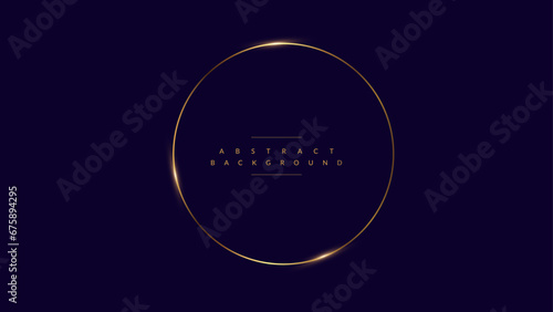 Futuristic abstract background. Glowing circle lines design. Modern shiny dark golden geometric lines pattern. Future technology concept. Suit for poster, banner, cover, presentation, we