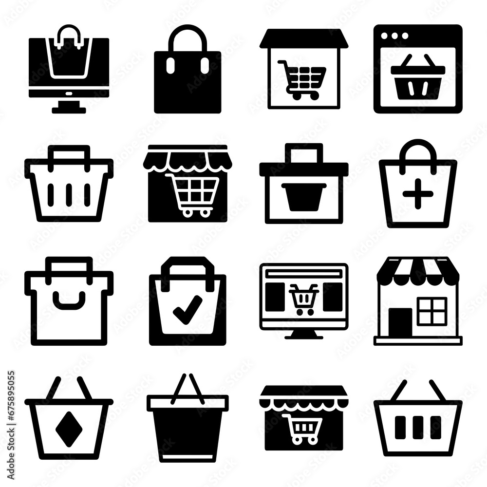 Set of shopping icon. Pictogram vector design. Set of shopping icon. Pictogram vector design.