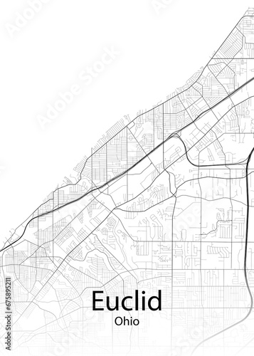 Euclid Ohio minimalist map photo