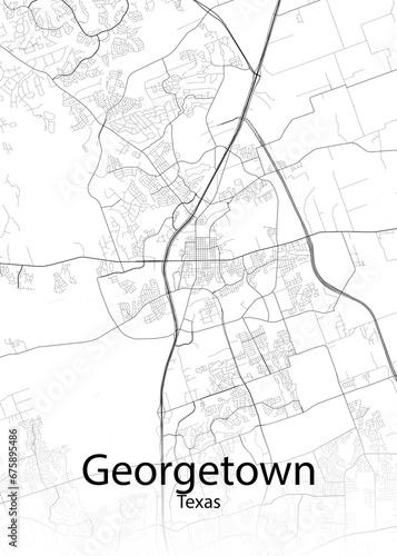 Georgetown Texas minimalist map