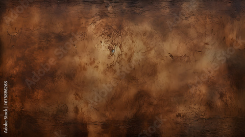 dark brown stained grungy background or texture. generative AI. photo