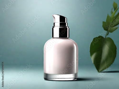 AI-generated, Artificial intelligence, generated, bottle, product, products, pink background, blue background, glass bottle, cosmetics, mock-up, flower background, photo, realistic, real photo, 
 (ID: 675896854)