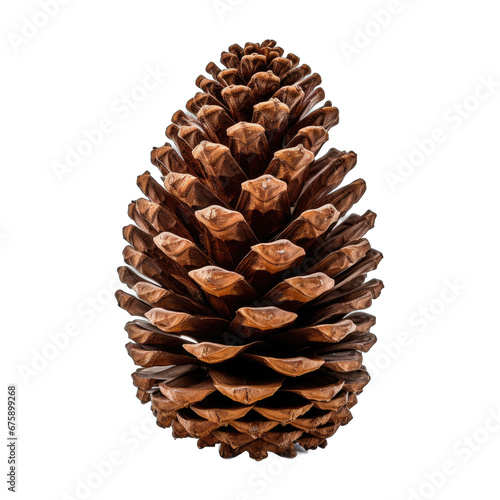 Aleppo pine cone isolated on transparent background