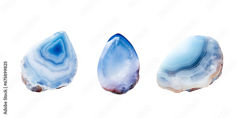 Chalcedony isolated on white background Chalcedony isolated on white background