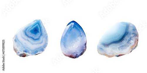 Chalcedony isolated on white background