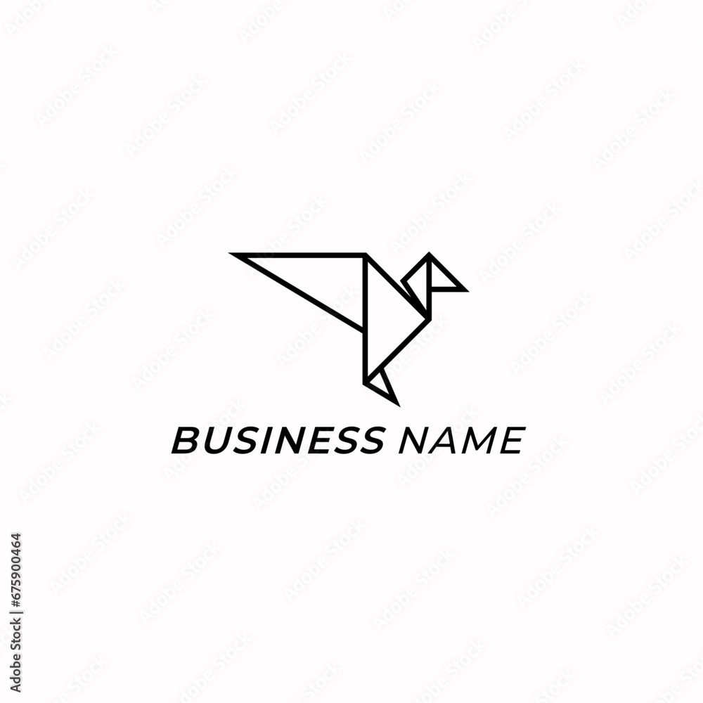 design logo creative line aorigami bird design logo creative line aorigami bird