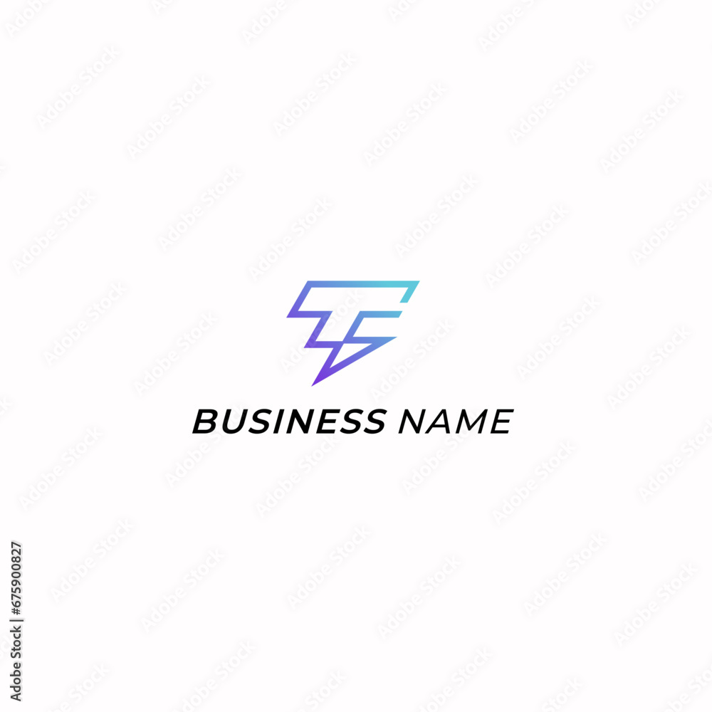 design logo creative bolt lightning and letter T design logo creative bolt lightning and letter T