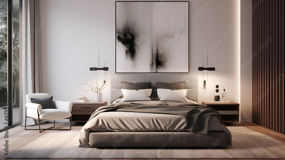 Fototapeta premium contemporary bedroom design