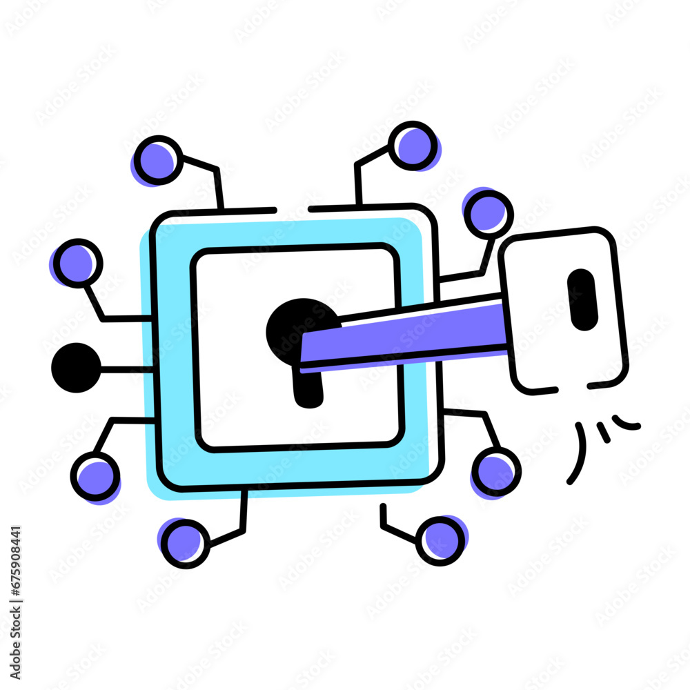 Security and Encryption Doodle Icon