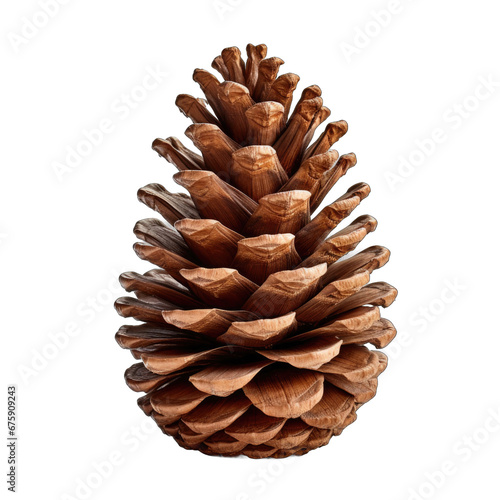 Pinyon pine cone isolated on transparent background