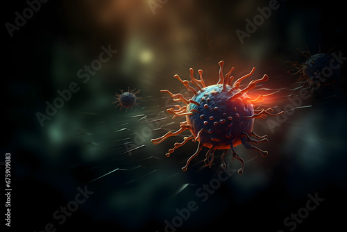 virus on the microscope  virus and human immune system