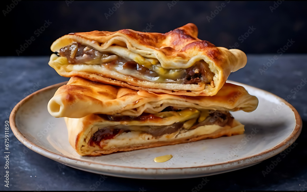 Capture the essence of Burek in a mouthwatering food photography shot Generative AI Capture the essence of Burek in a mouthwatering food photography shot Generative AI