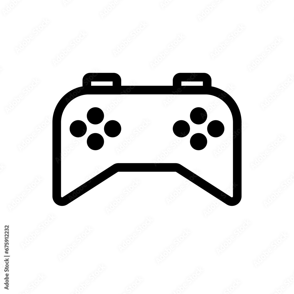 Joystick devices icon with black outline style. play, game, gamepad, controller, console, joystick, video. Vector Illustration Joystick devices icon with black outline style. play, game, gamepad, controller, console, joystick, video. Vector Illustration