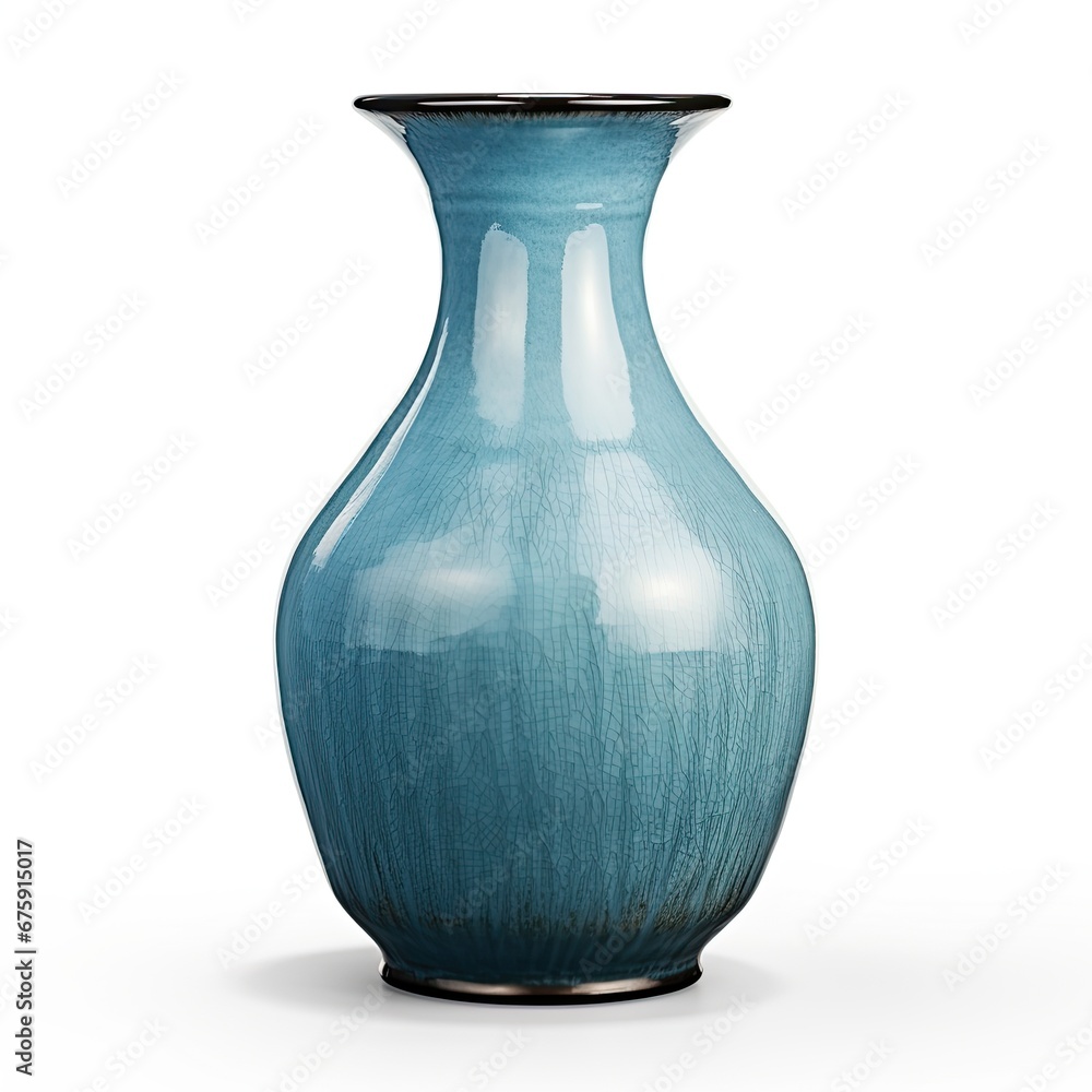blue ceramic vase isolated on white background blue ceramic vase isolated on white background