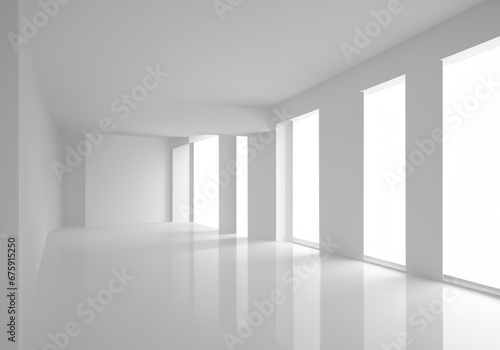 窓から日差しが入る白いインテリアの部屋 © STORY