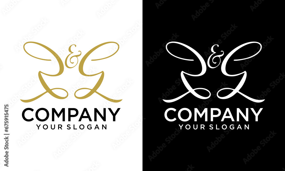 Monogram geometric letters GG logo vector design Monogram geometric letters GG logo vector design