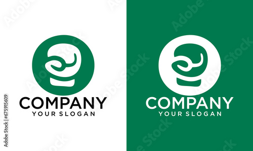 boxing vector graphic template. sport boxer illustration in badge style.