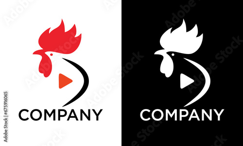 Rooster head logo vector icon symbol illustration design.Rooster chicken cock. Abstract vector illustration