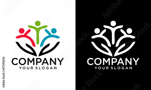 people comunity logo,for comunity people and busines logo simple modern photo