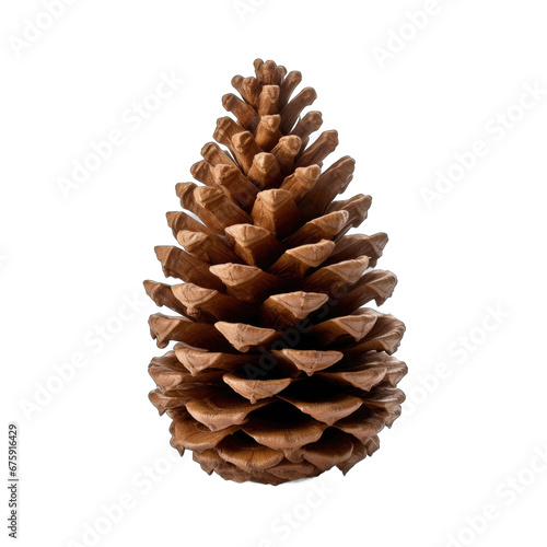 Caucasian fir cone isolated on transparent background