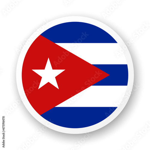 Flag of Cuba flat icon. Round vector element with shadow underneath. Best for mobile apps, UI and web design. Free Download Flag of Cuba flat icon. Round vector element with shadow underneath. Best for mobile apps, UI and web design. - GFXLoad