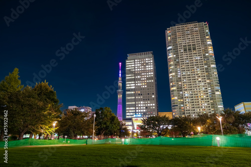 東京都墨田区 夜の錦糸公園 photo