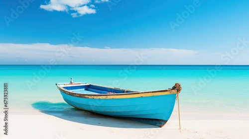 boat with beach background © roh