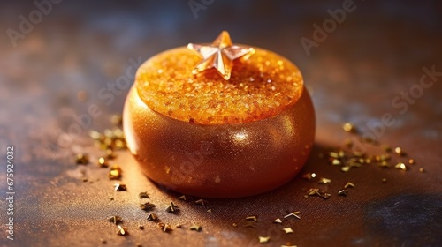 christmas candle on a wooden background