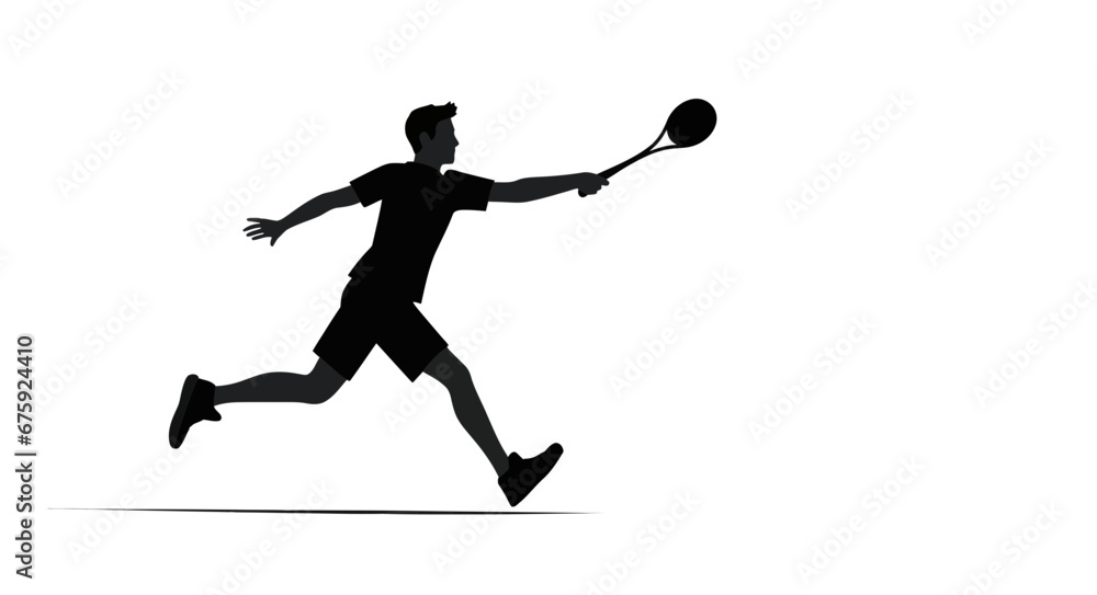 silhouette of a man playing tennis silhouette of a man playing tennis
