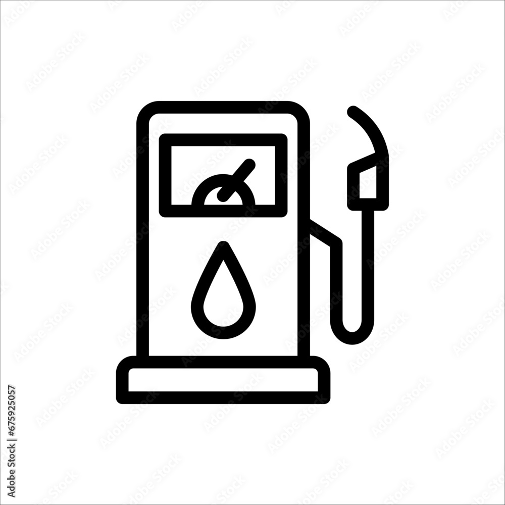 Gas station vector icon for web design, app and ui. isolated on white background