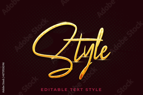 Style 3d text, luxury style and lance effect