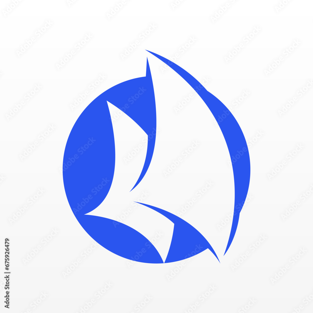 Sailboat logo design concept. Simple sail logo template