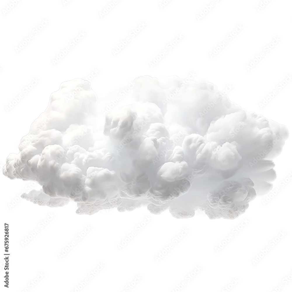 White clouds realistic isolated on transparent background White clouds realistic isolated on transparent background
