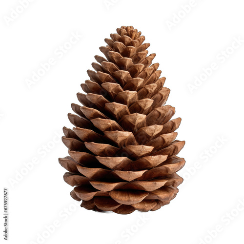 Sitka spruce cone isolated on transparent background