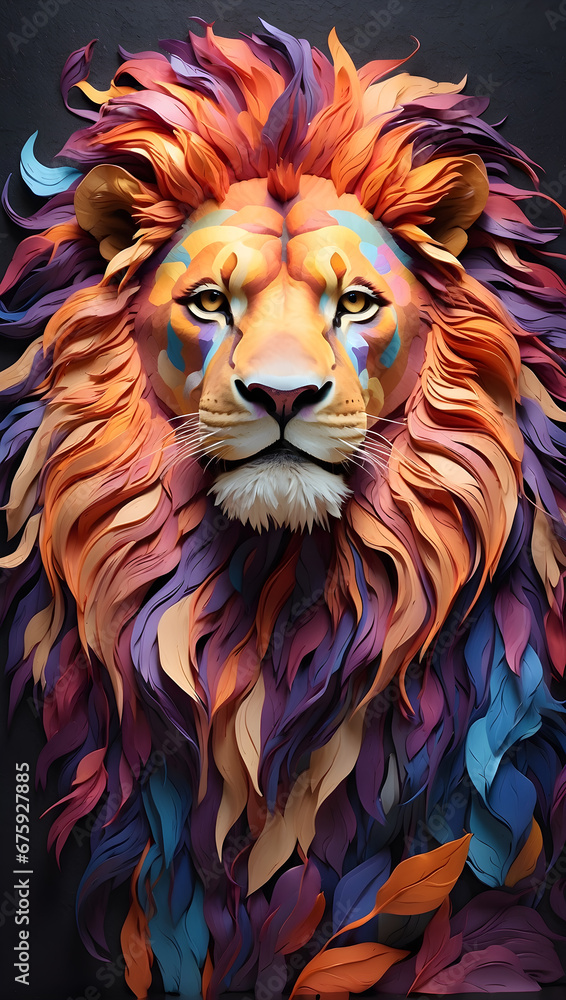 A beautiful paint tiger full hd ai generative picture