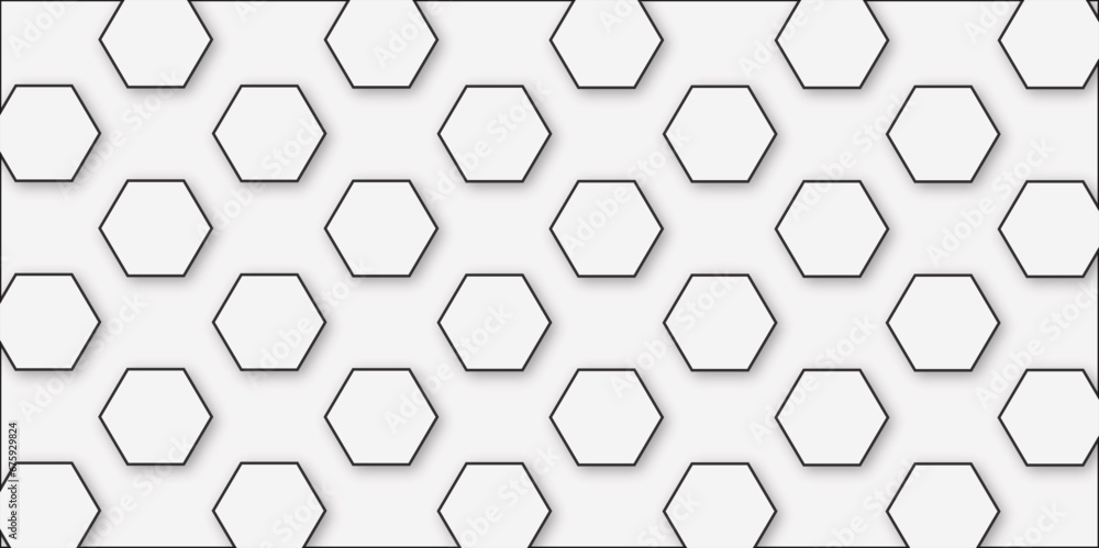 Abstract white background with hexagon and hexagonal background. geometric mesh cell texture. Luxury white pattern with hexagons. Vector illustration.3D futuristic abstract honeycomb mosaic background Abstract white background with hexagon and hexagonal background. geometric mesh cell texture. Luxury white pattern with hexagons. Vector illustration.3D futuristic abstract honeycomb mosaic background