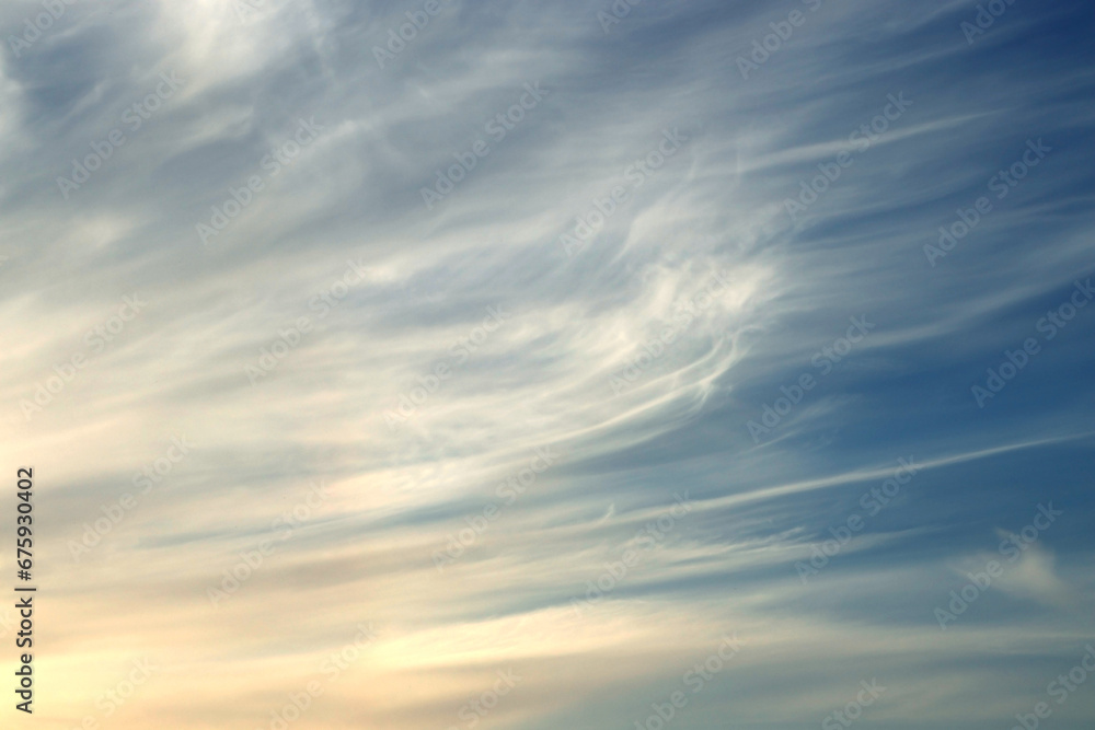 Skyscape. Cumulus clouds in close-up.