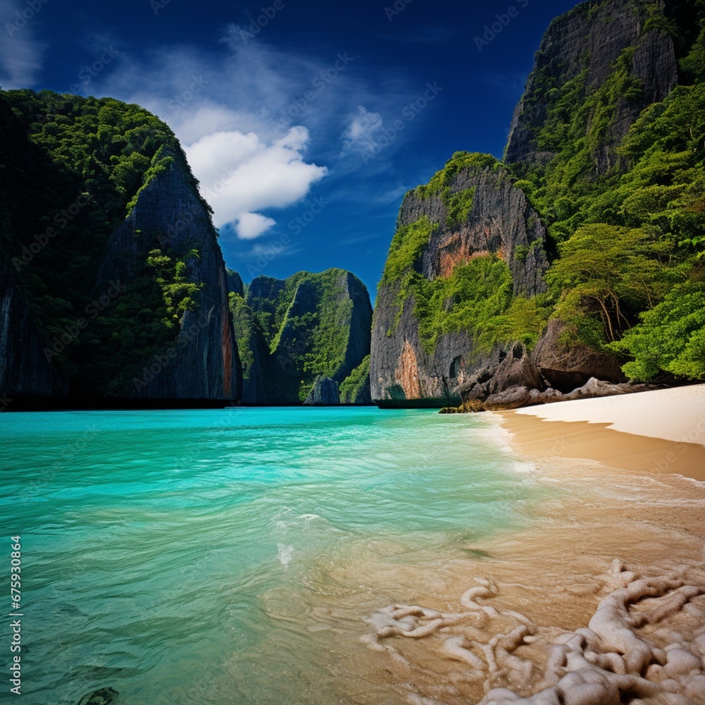 Tropical beach Maya Bay Thailand