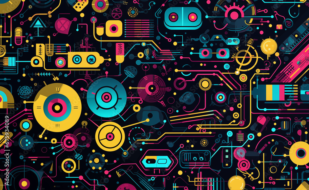 Obraz premium Pattern representing startup technology modern.