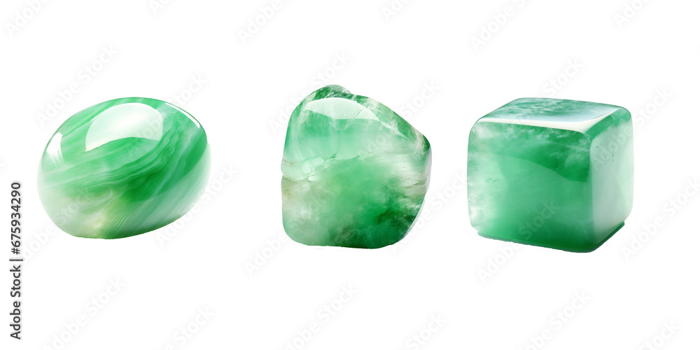Jadeite isolated on white background Jadeite isolated on white background
