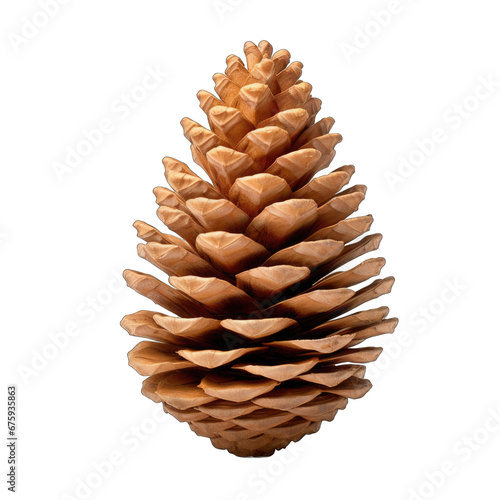 Western hemlock cone isolated on transparent background